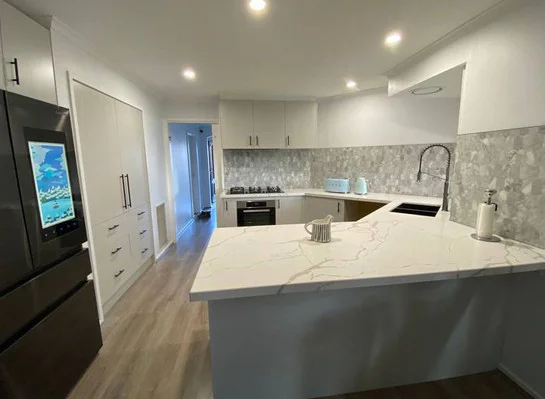 Stone benchtop kitchen