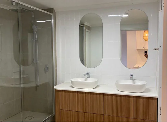 Stone benchtop bathroom
