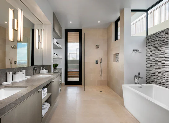 Walk-in shower renovation